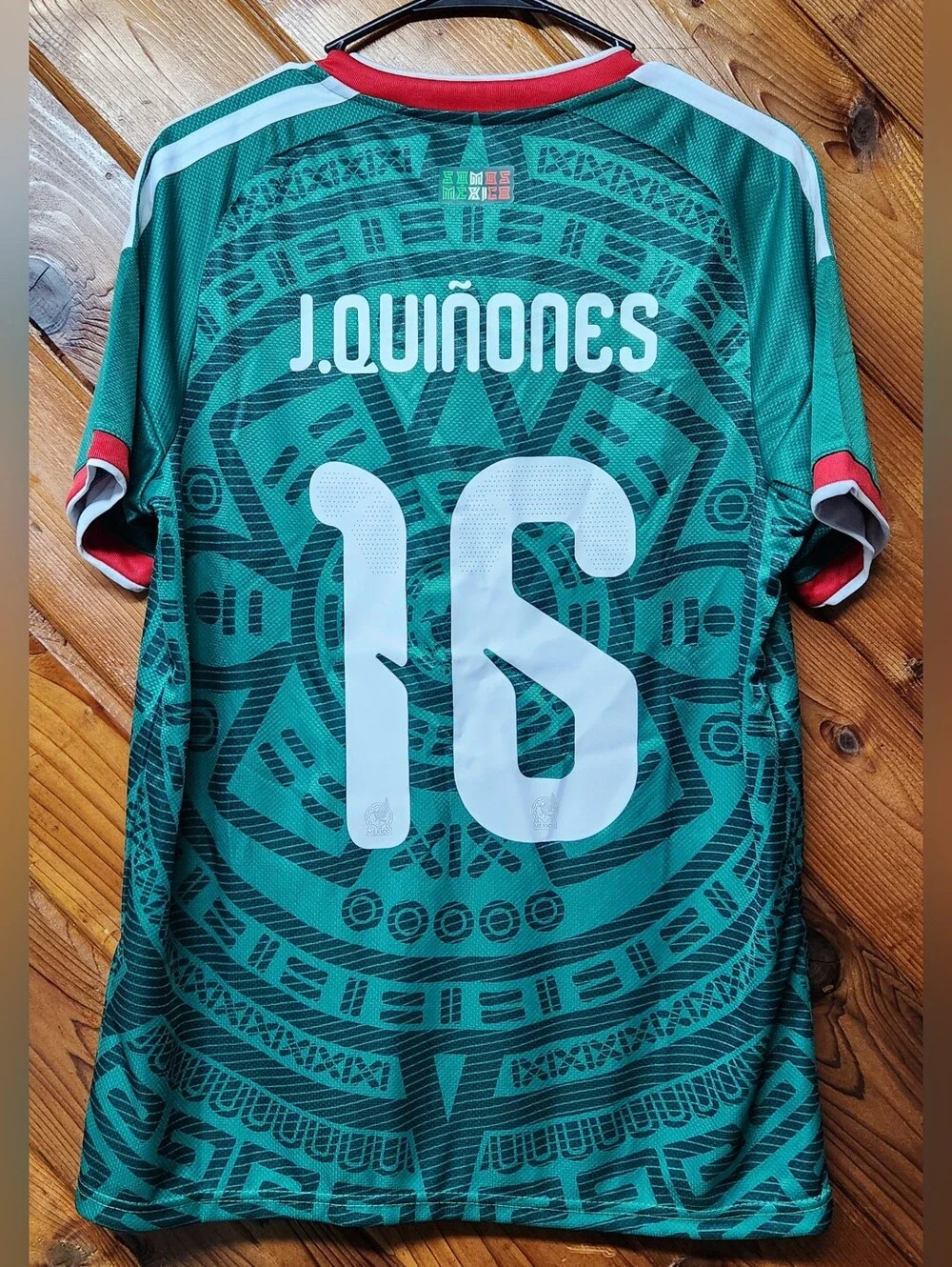 J. Quinones #16 Mexico World Cup Green Jersey
